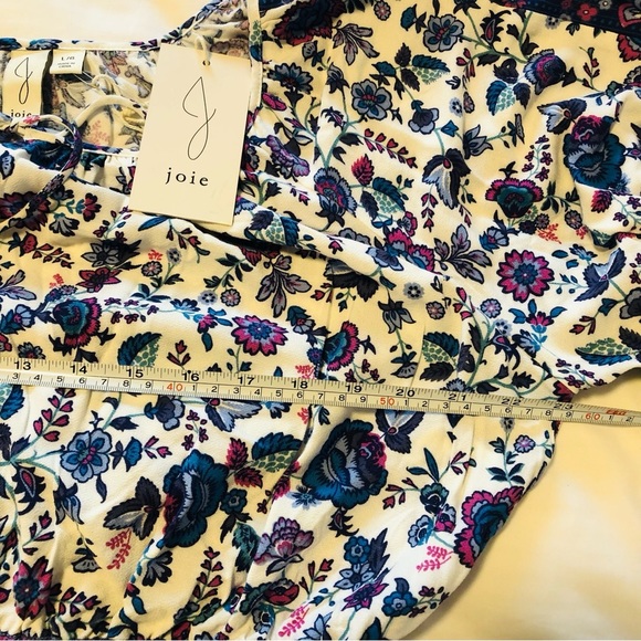 Joie Large Peasant Style Crop Top Ballon Sleeves Boho - Picture 11 of 16